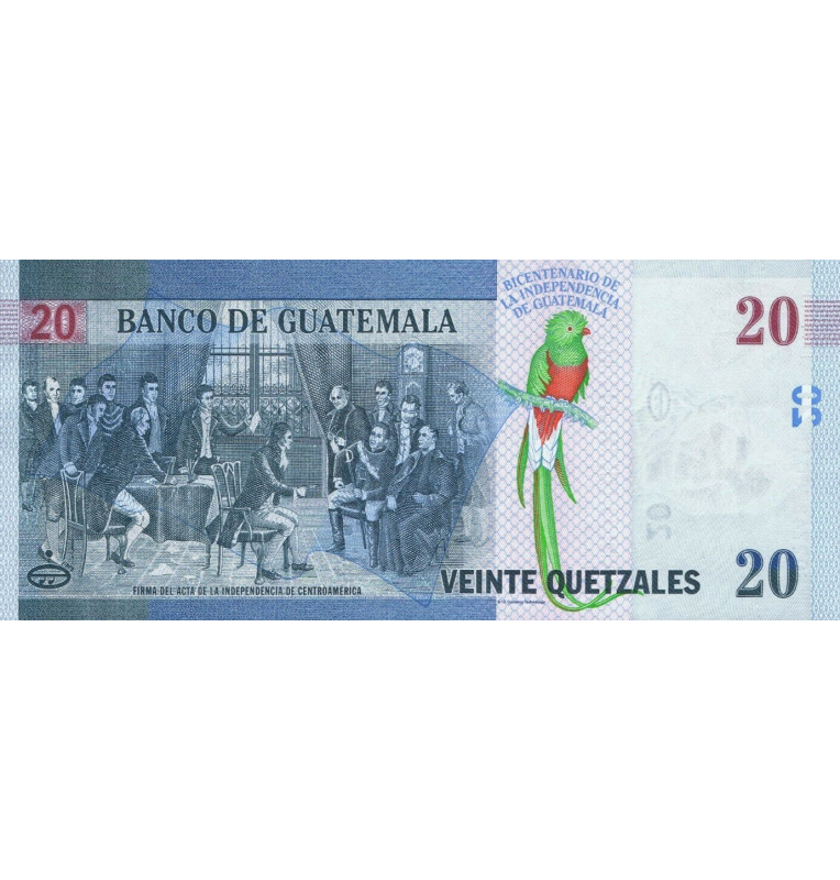 Guatemala 20 Quetzales 2020 Pick Nuevo
